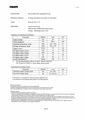 BA6901F Datasheet PDF ROHM Semiconductor