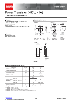 2SB1181Q Datasheet PDF ROHM Semiconductor