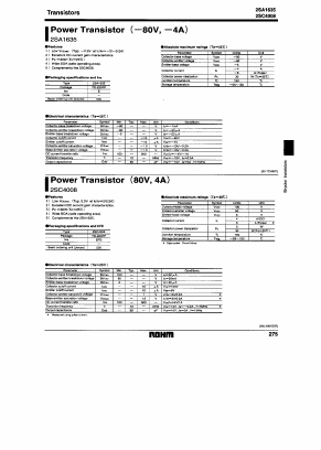 A1635 Datasheet PDF ROHM Semiconductor