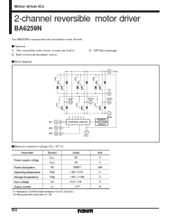 BA6259 Datasheet PDF ROHM Semiconductor