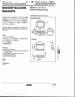 BA6459S Datasheet PDF ROHM Semiconductor