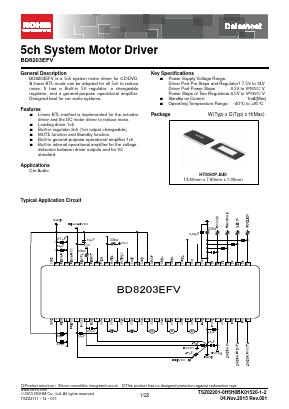 BD8203EFV Datasheet PDF ROHM Semiconductor