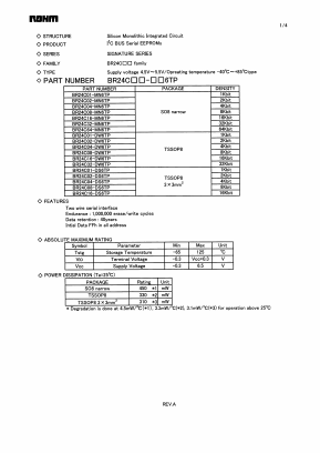 BR24C08-DW6TP Datasheet PDF ROHM Semiconductor