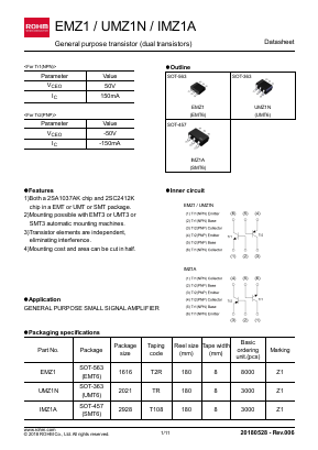 EMZ1 Datasheet PDF ROHM Semiconductor