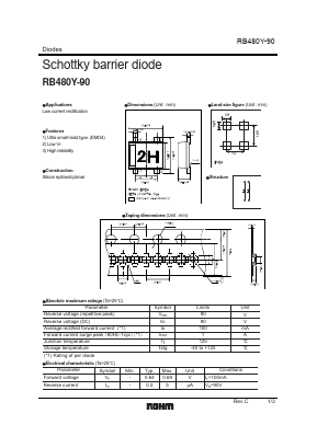 RB480Y-90 Datasheet PDF ROHM Semiconductor