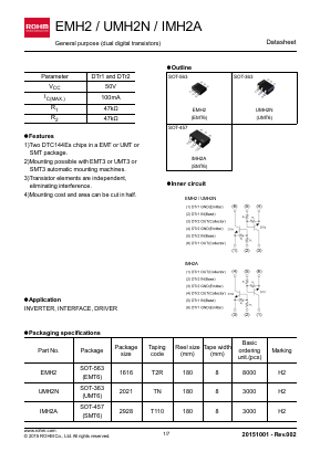 EMH2 Datasheet PDF ROHM Semiconductor