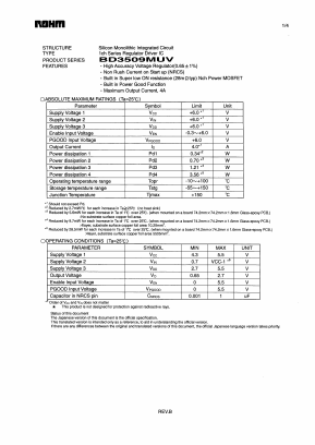 BD3509MUV Datasheet PDF ROHM Semiconductor