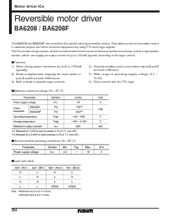 BA6208F-E2 Datasheet PDF ROHM Semiconductor