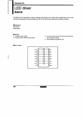 BA618 Datasheet PDF ROHM Semiconductor