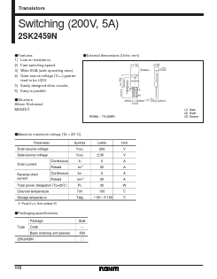 2SK2459N Datasheet PDF ROHM Semiconductor