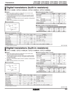 DTC114WE Datasheet PDF ROHM Semiconductor