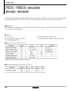 BU1923 Datasheet PDF ROHM Semiconductor