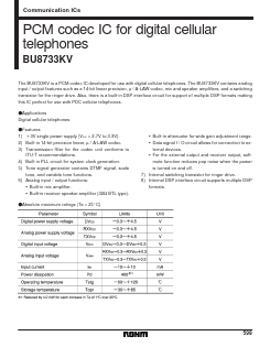 BU8733KV Datasheet PDF ROHM Semiconductor