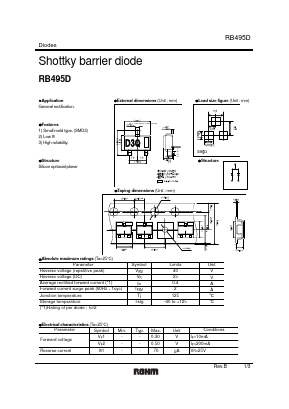 RB495D Datasheet PDF ROHM Semiconductor