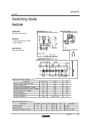 DA221M Datasheet PDF ROHM Semiconductor