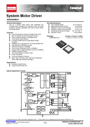 BD64008MUV Datasheet PDF ROHM Semiconductor