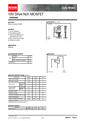 R6006ANX Datasheet PDF ROHM Semiconductor