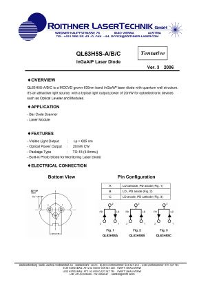 QL63H5S-ABC Datasheet PDF Roithner LaserTechnik GmbH