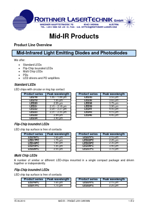 LED39 Datasheet PDF Roithner LaserTechnik GmbH