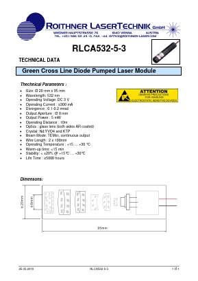 RLCA532-5-3 Datasheet PDF Roithner LaserTechnik GmbH