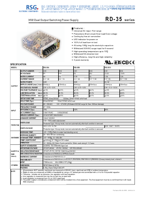 RD-35B Datasheet PDF RSG Electronic Components GmbH