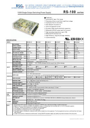RS-100 Datasheet PDF RSG Electronic Components GmbH
