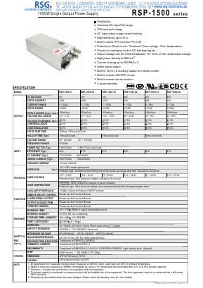 RSP-1500-48 Datasheet PDF RSG Electronic Components GmbH