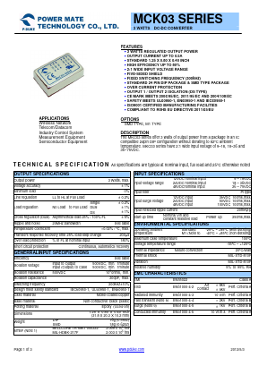 MKC03-12DS12 Datasheet PDF RSG Electronic Components GmbH