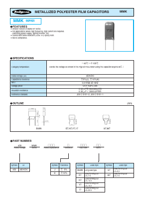 450MMK105KS7 Datasheet PDF RUBYCON CORPORATION