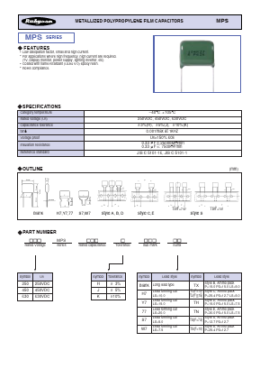 630MPS103 Datasheet PDF RUBYCON CORPORATION