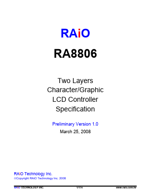RA8806-T Datasheet PDF RAIO