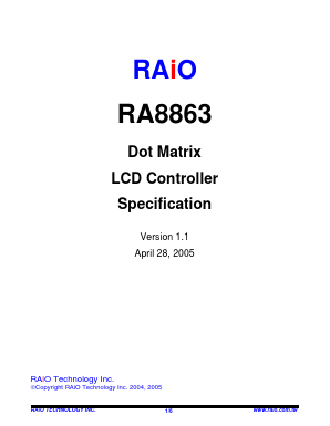 RA8863P2N Datasheet PDF RAIO