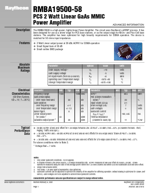 RMBA19500-58 Datasheet PDF Raytheon Company