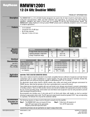 RMWW12001 Datasheet PDF Raytheon Company