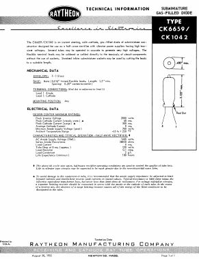 CK6659 Datasheet PDF Raytheon Company