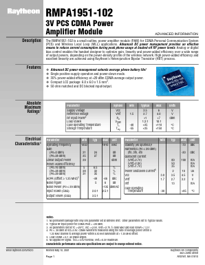 RMPA1951-102 Datasheet PDF Raytheon Company