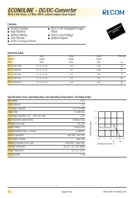 REC2.2-3.305DUI Datasheet PDF RECOM Electronic GmbH