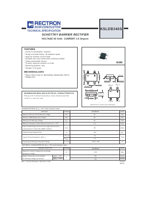 KSLDB340S Datasheet PDF Rectron Semiconductor