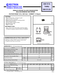 DB156S Datasheet PDF Rectron Semiconductor