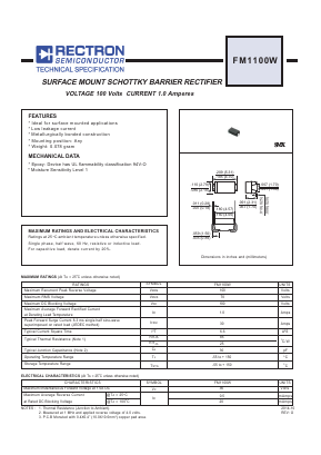 FM1100W Datasheet PDF Rectron Semiconductor