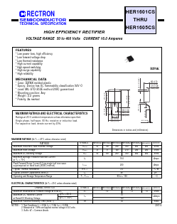 HER1602CS Datasheet PDF Rectron Semiconductor