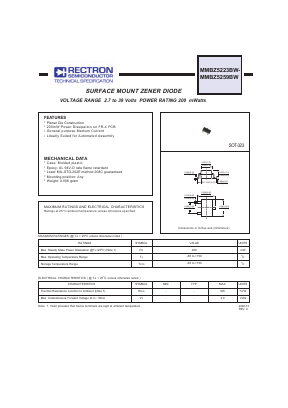 MMBZ5225BW Datasheet PDF Rectron Semiconductor