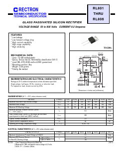 RL801 Datasheet PDF Rectron Semiconductor
