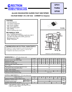 SF81 Datasheet PDF Rectron Semiconductor