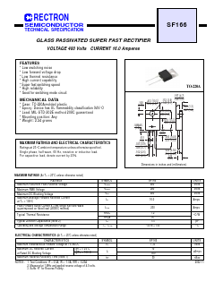 SF166 Datasheet PDF Rectron Semiconductor