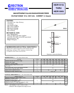 HER106G Datasheet PDF Rectron Semiconductor