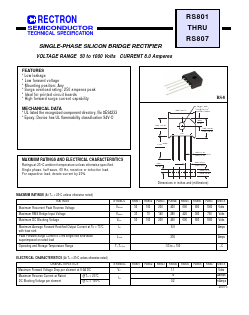 RS801 Datasheet PDF Rectron Semiconductor