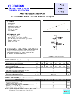 1F10 Datasheet PDF Rectron Semiconductor