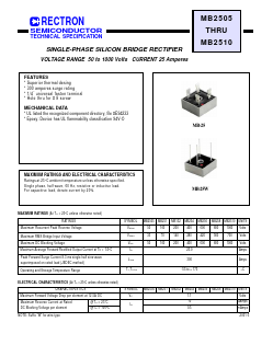 MB2505W_ Datasheet PDF Rectron Semiconductor