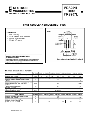 FRS201L Datasheet PDF Rectron Semiconductor